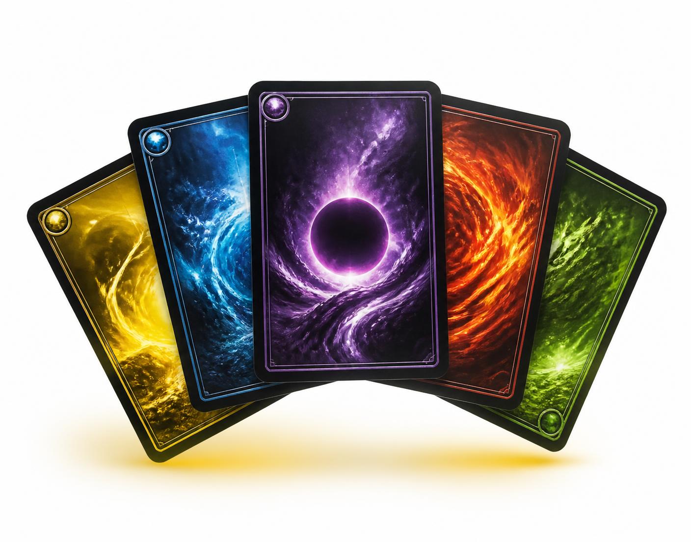 Cartas avulsas — Leque de cartas colecionáveis com artes elementais